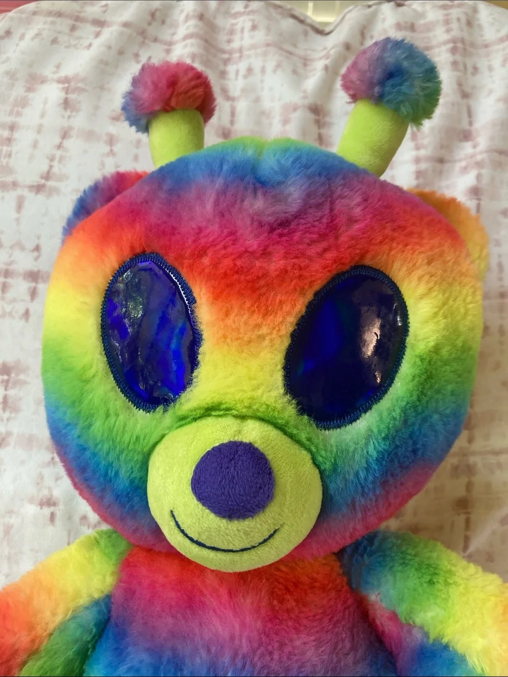 Build a Bear 2024 Rainbow Bearlien Bear Alien Tie Dye Tye Dyed Plush